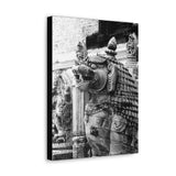 Stone Statue Of Sitting Lion - Patan Nepal Durbar Square - Canvas Print