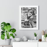 34 - Royal Court Ambassador Stone Statue - Patan Nepal, Durbar Square - Framed Photo Print