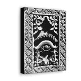Wood Carving Of Eye And Flowers - Patan Nepal, Durbar Square - Canvas Print