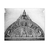 Metallic Buddha Over Doorway - Patan Nepal - Canvas Print