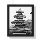 Traditional Round Pagoda Rooftop - Kathmandu, Nepal - Framed Photo Print