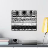 Floral Layered Window Grate - Canvas Print