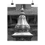 Brass Temple Tower - Patan Nepal, Durbar Square - Premium Poster Print