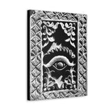 Wood Carving Of Eye And Flowers - Patan Nepal, Durbar Square - Canvas Print
