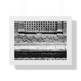 Floral Layered Window Grate - Framed Photo Print