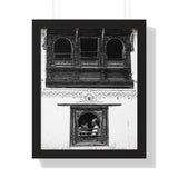 Day In The Life Through a Window, 1972 - Kathmandu, Nepal - Framed Photo Print