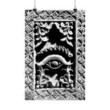 Wood Carving Of Eye And Flowers - Patan Nepal, Durbar Square - Premium Poster Print