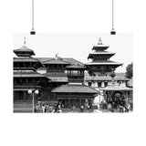 Daily Street Scene Circa 1972 - Patan Nepal, Durbar Square - Premium Poster Print