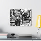 Stone Horse At Royal Palace - Patan Nepal, Durbar Square - Canvas Print