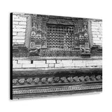 Floral Window Grate - Canvas Print