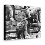Stone Horse At Royal Palace - Patan Nepal, Durbar Square - Canvas Print