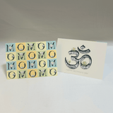 Mother's Day Hand-Drawn White Lotus OM MOM Card - Digital Download