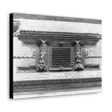 Traditional Newari Window - Patan Nepal, Durbar Square - Canvas Print