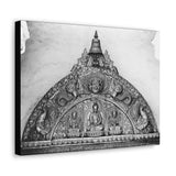 Metallic Buddha Over Doorway - Patan Nepal - Canvas Print