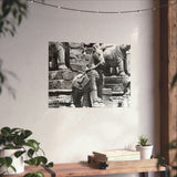 Stone Horse At Royal Palace - Patan Nepal, Durbar Square - Premium Poster Print