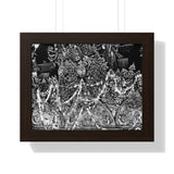 Interior walls of a temple in Patan, Neal, Durbar Square - Framed Photo Print