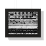 Floral Layered Window Grate - Framed Photo Print