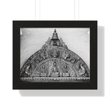 Metallic Buddha Over Doorway - Patan Nepal - Framed Photo Print