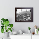 Window City View of Kathmandu in 1972 - Framed Photo Print