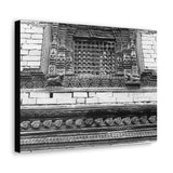 Floral Window Grate - Canvas Print