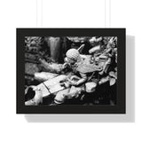 Spout At Royal Sunken Bath - Patan Nepal, Durbar Square - Framed Photo Print