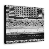 Floral Layered Window Grate - Canvas Print