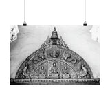 Metallic Buddha Over Doorway - Patan Nepal - Premium Poster Print