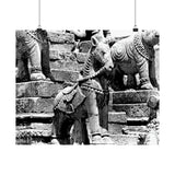 Stone Horse At Royal Palace - Patan Nepal, Durbar Square - Premium Poster Print