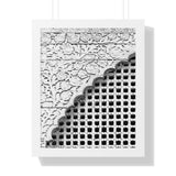 Traditional Nepalese Window Covering Design Detail - Patan Nepal Durbar Square - Framed Photo Print