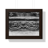 Intricate stone carved railing - Framed Photo Print
