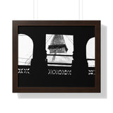 Bouddha Stupa Seen Through Window - Kathmandu Nepal - Framed Photo Print