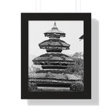 Traditional Round Pagoda Rooftop - Kathmandu, Nepal - Framed Photo Print