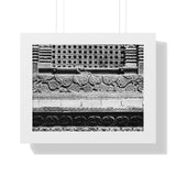 Floral Layered Window Grate - Framed Photo Print