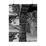 Single Stone Column Carving - Patan Nepal, Durbar Square - Premium Poster Print