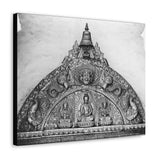 Metallic Buddha Over Doorway - Patan Nepal - Canvas Print