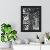 Single Stone Column Carving - Patan Nepal, Durbar Square - Framed Photo Print