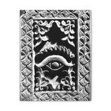 Wood Carving Of Eye And Flowers - Patan Nepal, Durbar Square - Canvas Print