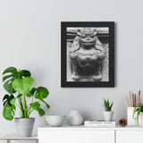 52 - Female Cat Dragon Statue - Framed Photo Print