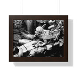 Spout At Royal Sunken Bath - Patan Nepal, Durbar Square - Framed Photo Print