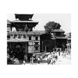 54 - A moment in time of daily life in Patan, Nepal, Durbar Square circa 1972 - Premium Poster Print