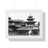 Daily Street Scene Circa 1972 - Patan Nepal, Durbar Square - Framed Photo Print