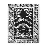 Wood Carving Of Eye And Flowers - Patan Nepal, Durbar Square - Canvas Print