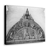 Metallic Buddha Over Doorway - Patan Nepal - Canvas Print