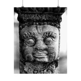 Stone Carving Of Face Detail - Patan Nepal, Durbar Square - Premium Poster Print
