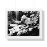 Spout At Royal Sunken Bath - Patan Nepal, Durbar Square - Framed Photo Print