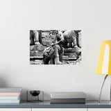 Stone Horse At Royal Palace - Patan Nepal, Durbar Square - Premium Poster Print