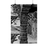 Single Stone Column Carving - Patan Nepal, Durbar Square - Premium Poster Print