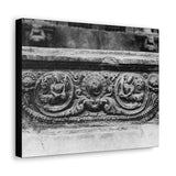 Intricate stone carved railing - Canvas Print
