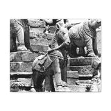 Stone Horse At Royal Palace - Patan Nepal, Durbar Square - Canvas Print