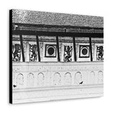Royal Palace Hallway with Wall Paintings - Patan Nepal - Canvas Print